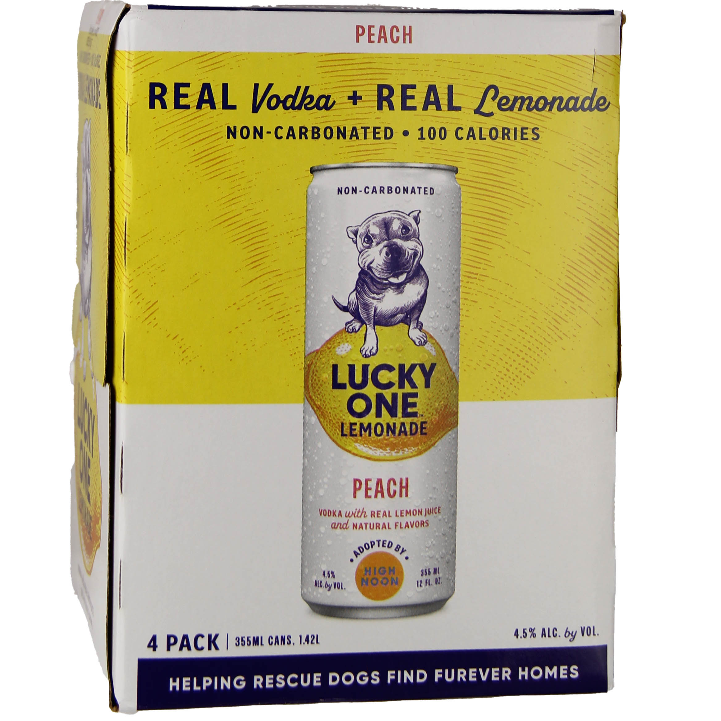 Lucky one lemonade peach 4 pk