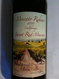 Elysium Cellars Moscato Rubino:Muscat