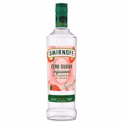 SMIRNOFF STRAWBERRY&ROSE
ZERO SUGAR 750ML