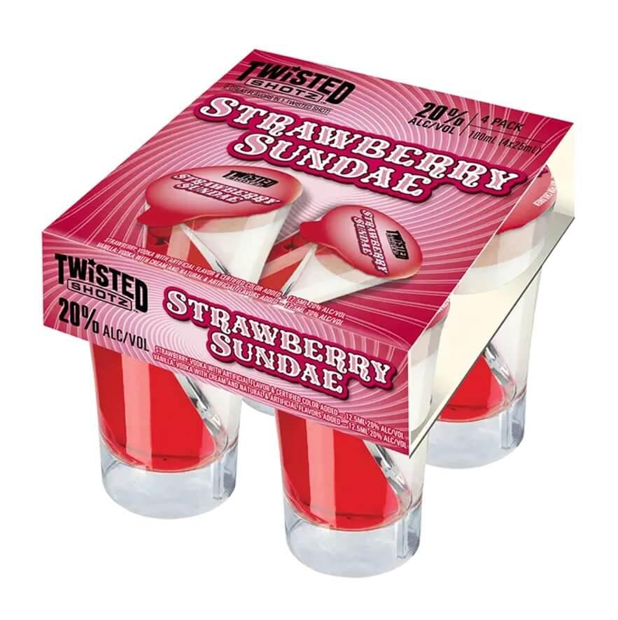 TWISTED SHOTZ STRAW SUN 4PK