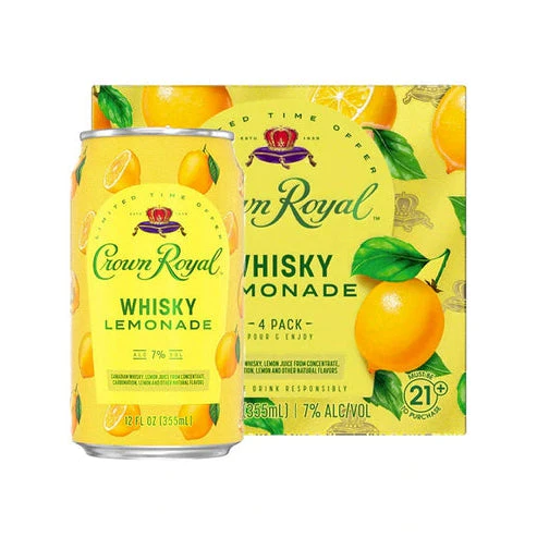 Crown whiskey lemmon beer 4 pack