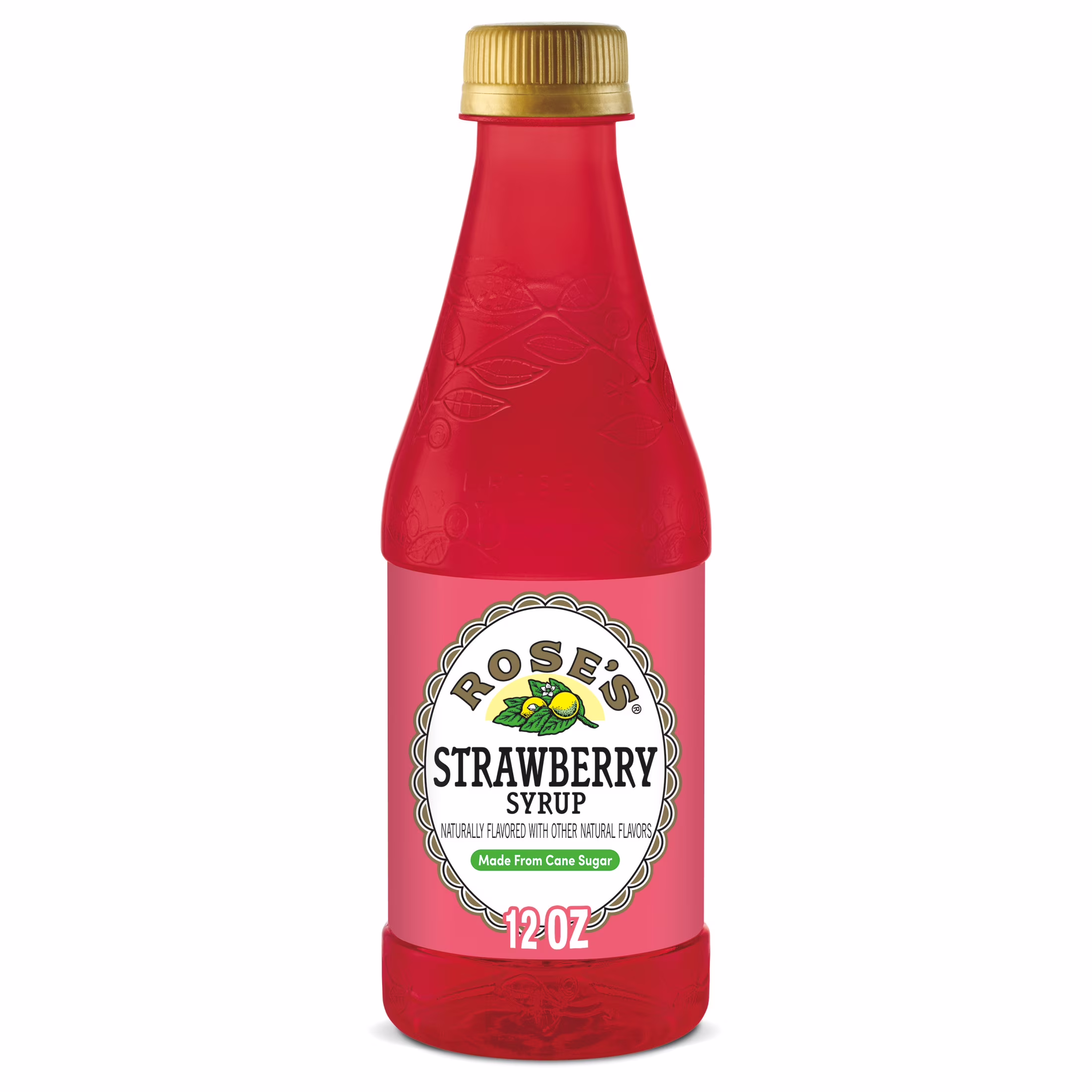 Roses, strawberry syrup